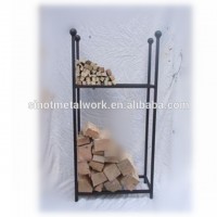 decorative wrought iron fire log holder metal log carrier custom firewood storage rack with good quality