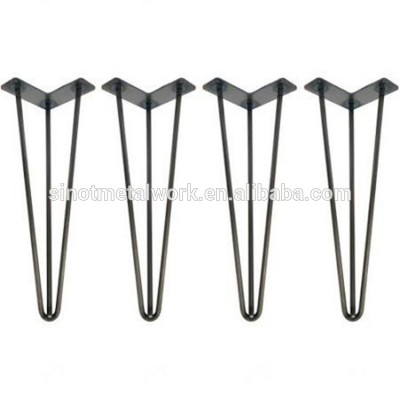 wrought iron dining table legs black metal table hairpin legs