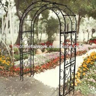 wrought iron garden rose arch design 2016 new unique white wedding metal arch with gate