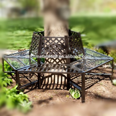 metal tree surround bench french patio iron bench