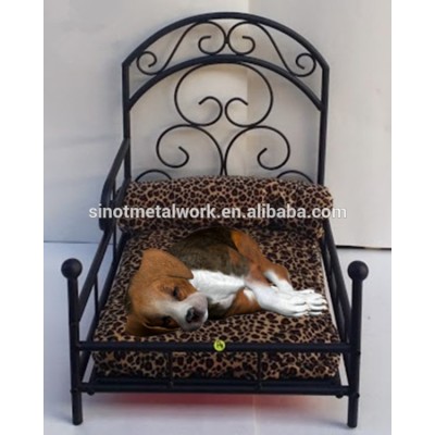 2016 new wrought iron metal lucky and cute princess dog bed