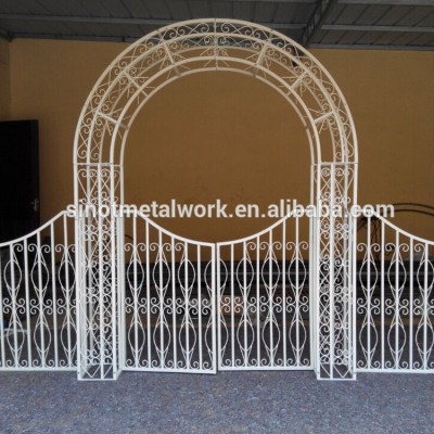 wrought iron garden gate arch 2020 new unique white wedding metal arch with gate